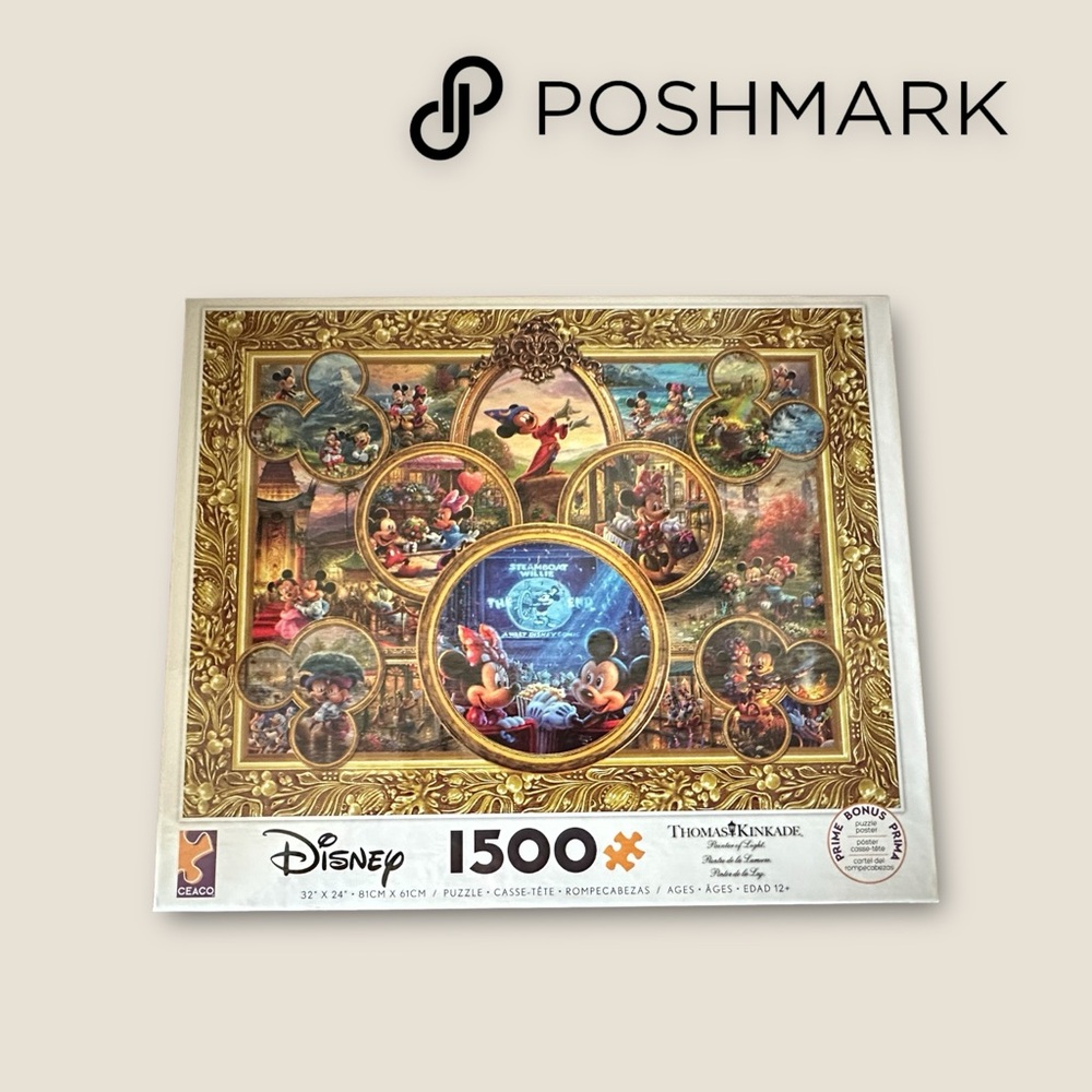 Disney Puzzle Thomas Kinkade “Painter‎ of Light” 1500 Pieces
